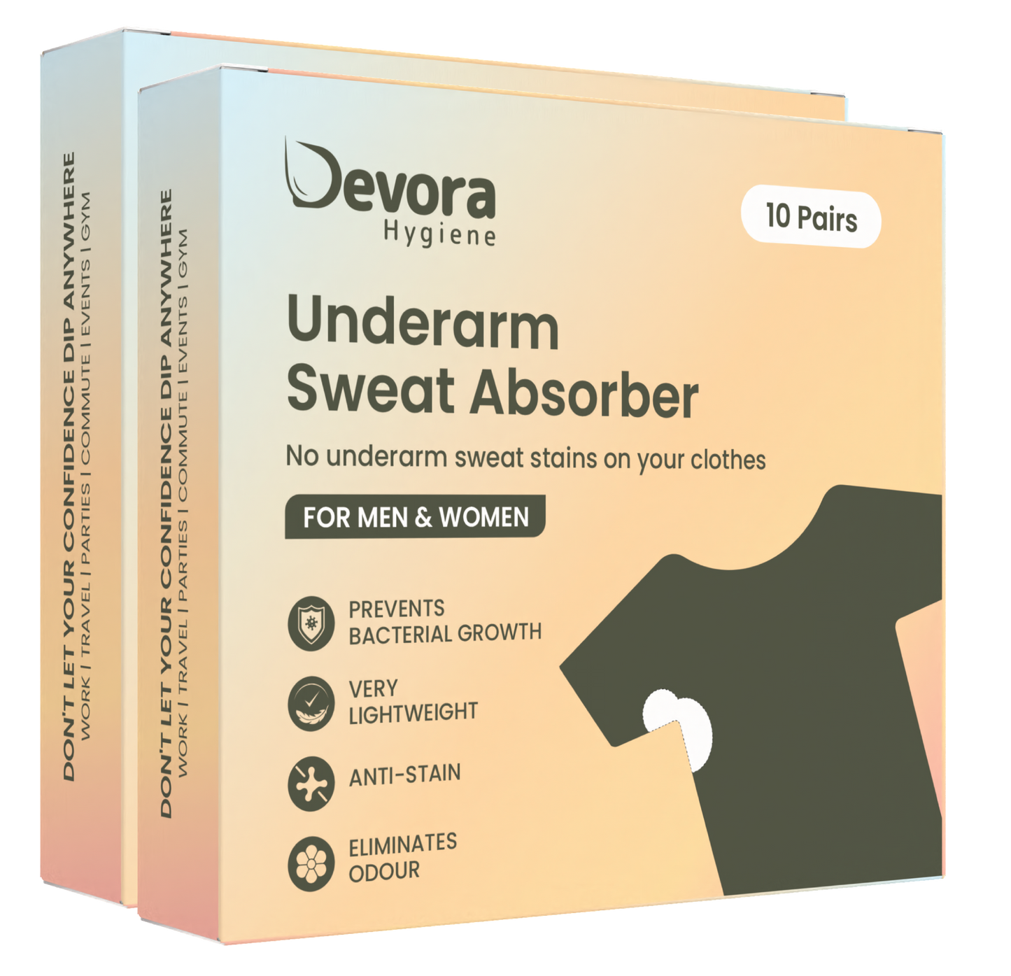 Underarm Sweat Pads for Clothes – 12-Hour Protection from Sweat & Odor